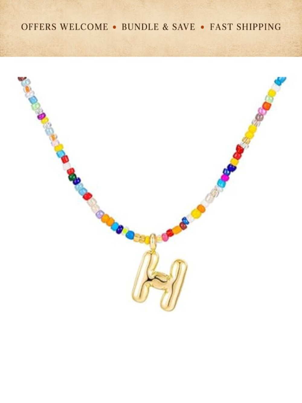 14k Gold Plated Bubble Letter S Pendant Necklace Boho Initial Charm